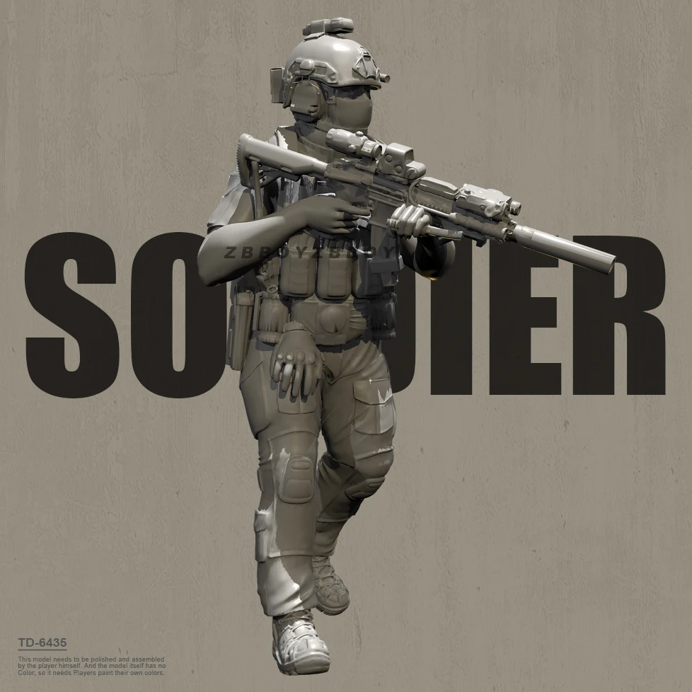 The height of man 38mm 50mm Resin Soldier model kits figure colorless and self-assembled （3D Printing ） TD-6435B/3D