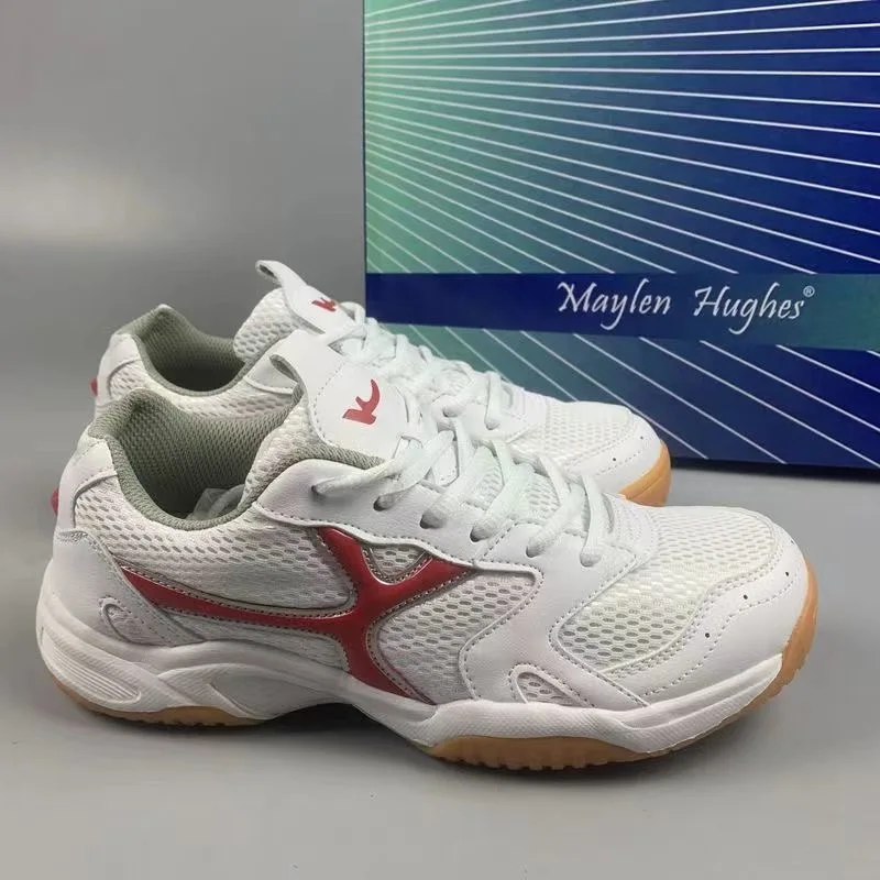 Chaussures de tennis de table professionnelles unisexes, chaussures de sport coordonnantes, résistantes à l'usure, entraînement de badminton, chaussures de sport en maille pour couples, hommes et femmes