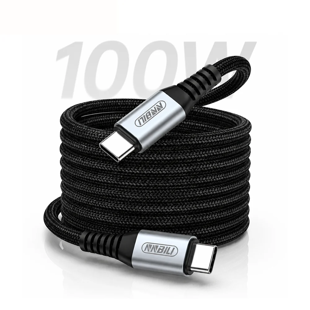 NNBILI 5 Stück 100W Typ-C zu USB-C Kabel PD 3.0 Quick Charge 4.0 Schnellladung Typ-C zu Typ-C für iPhone 17, Macbook, Samsung, Xiaomi – Detail 6