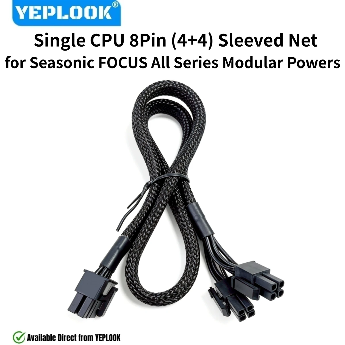 CPU Power Cable EPS12V/ATX12V 8Pin Sleeved Net for Seasonic FOCUS All Series 1300W, 1000W, 850W, 750W, 650W, 550W Modular Powers