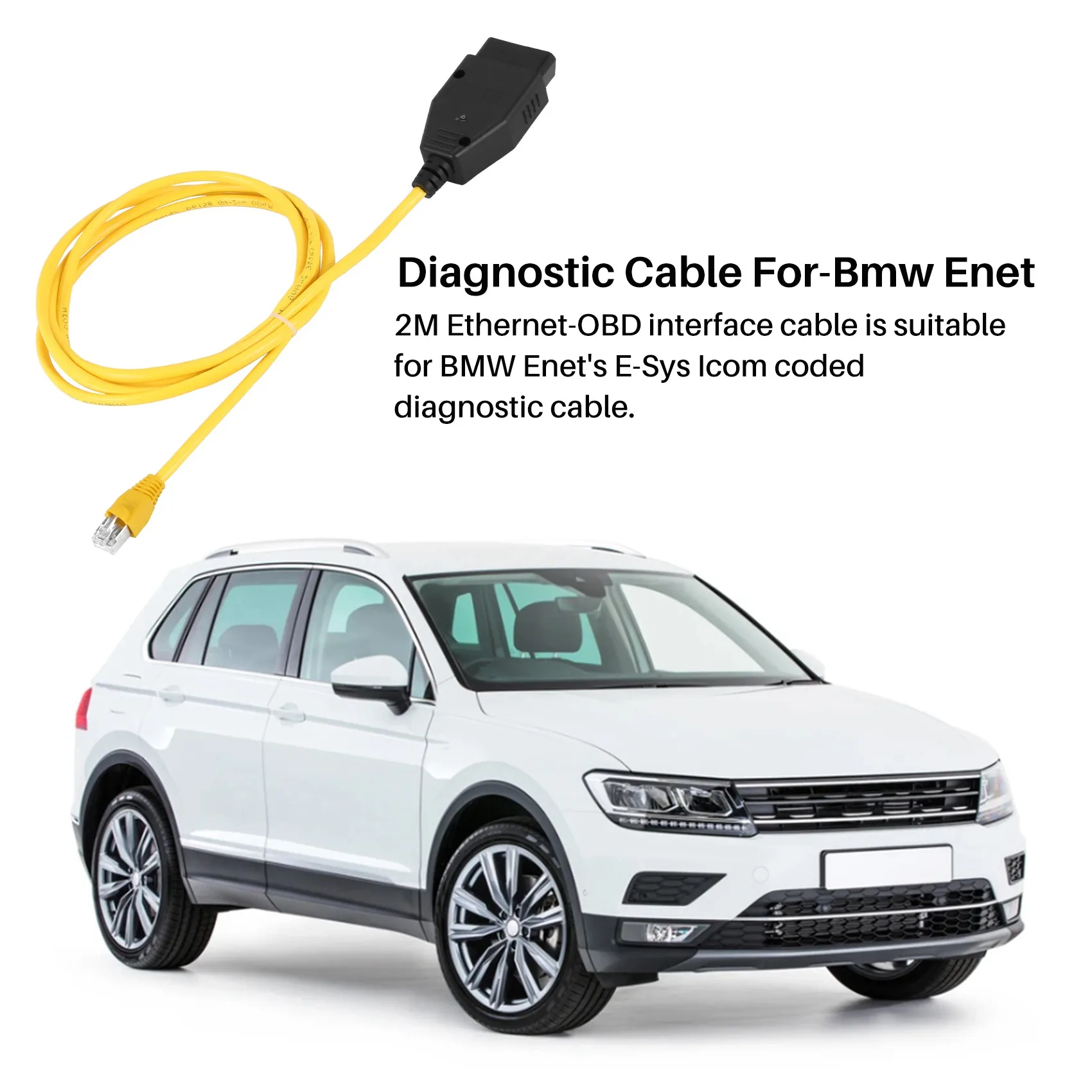 New ESYS Data Cable For-BMW ENET Ethernet to OBD Interface for E-SYS ICOM Coding for F-Serie Diagnostic Cable 2M