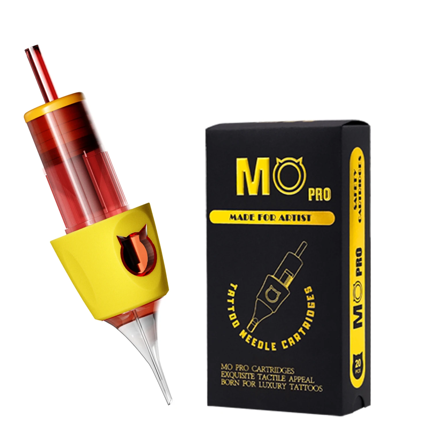 Tattoo Cartridge Curved Magnum MO PRO 20PCS Tattoo Needles Finger Ledge Disposable Safety Needles For Professional Tattoo Artist