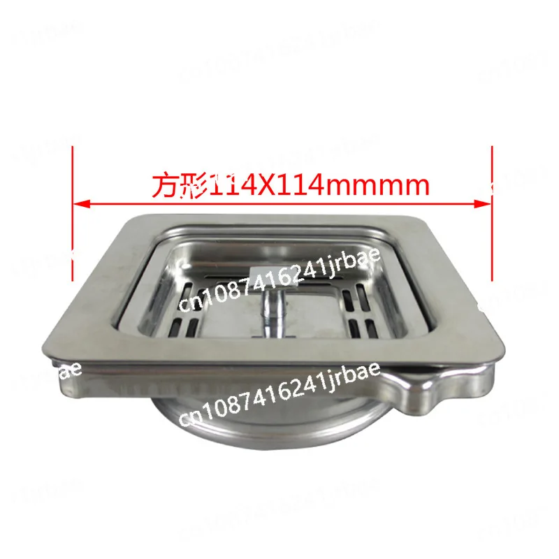 114mm Square Garbage Disposer Drain Basket Stainless Steel Sink Accessories Stainless Steel Sink Disposal Stopper Anti-Clogging