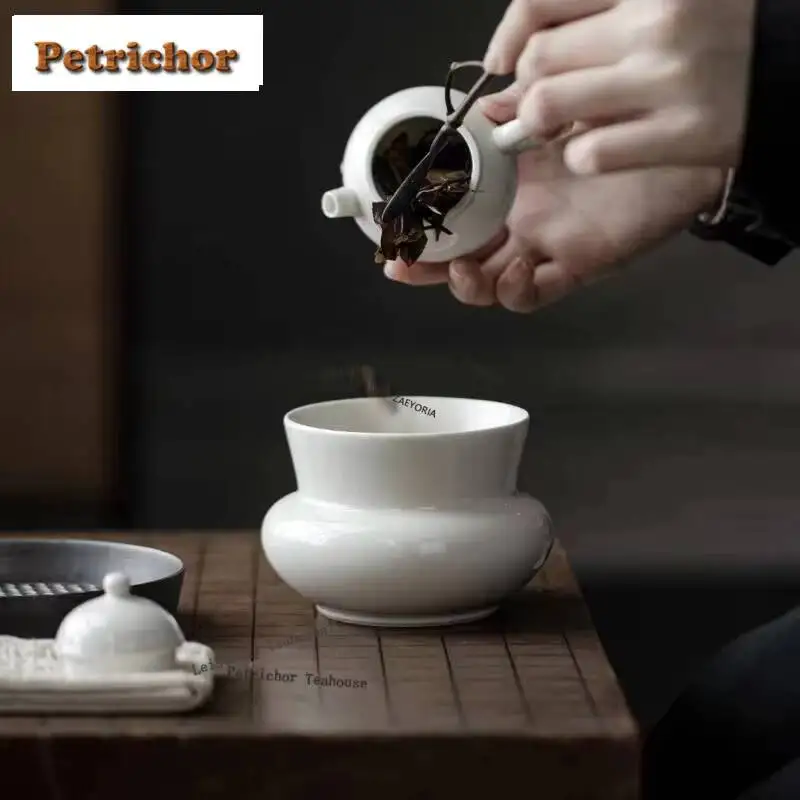 360Ml Japanese Grass Wood Ash Jianshui Traditional Washing Cup Bowl Writing-Brush Washer Household Chaxi Cha Equipment Craft
