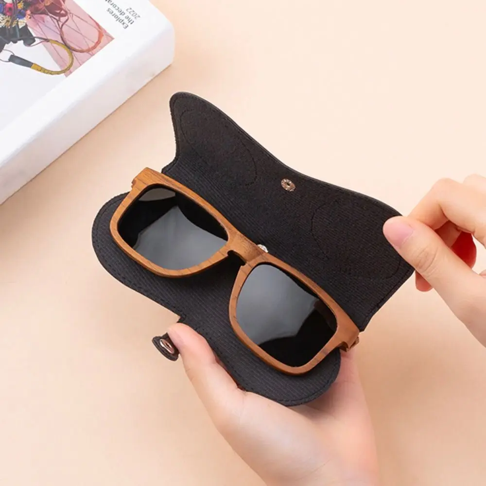 Portable Sunglasses Storage Cover Cartoon Hanging Myopia Glasses Organizer Bag Pu Leather Secure Clip Glasses Protective Sleeve