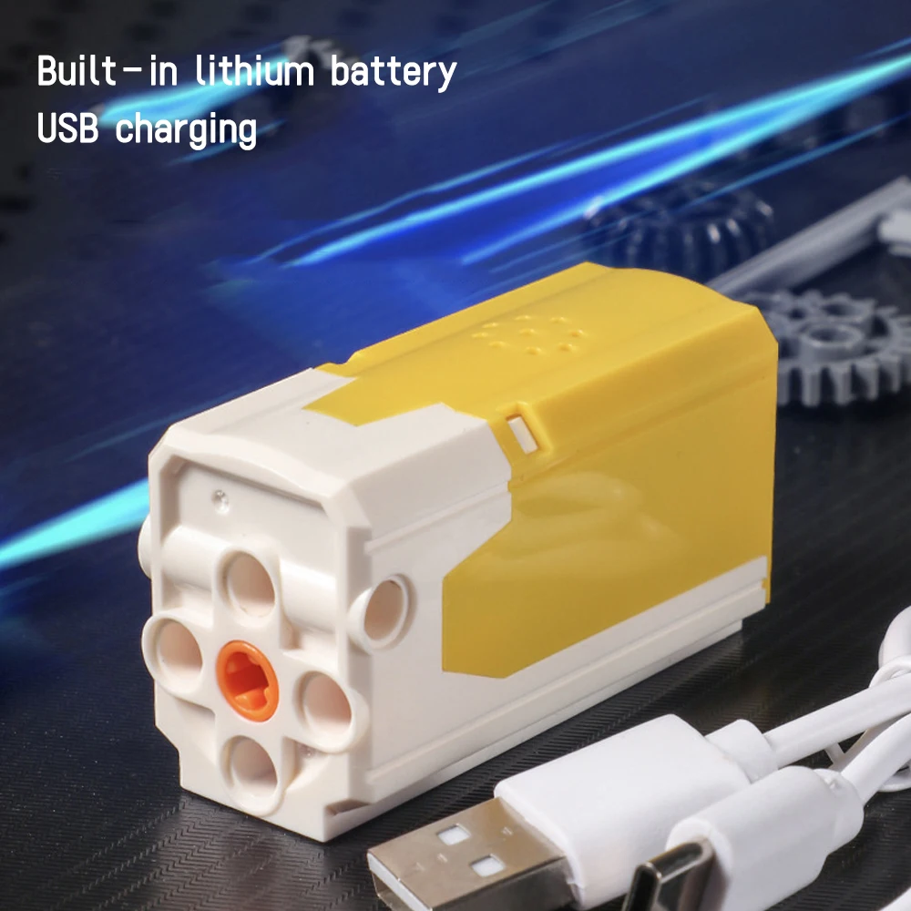 MOC ชาร์จไร้สาย M/L มอเตอร์สนับสนุน APP รีโมทคอนโทรลปรับความเร็วสําหรับ Building Blocks Power ฟังก์ชั่น 9686 8883 88003