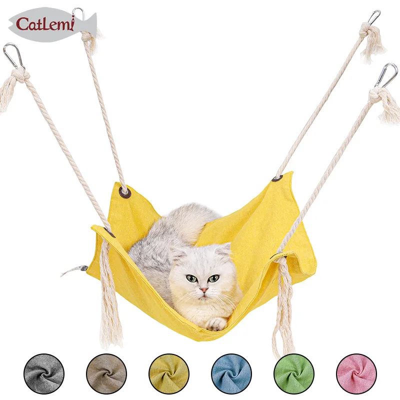 

Tassel phoenix pet cotton and linen cat cat swing hammock breathable cage hanging nest pure color hammock pet supplies