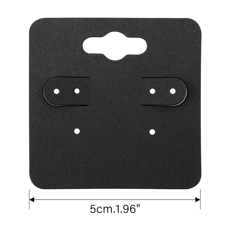 50pcs 5x5cm Paperboard Stud Earrings Cards Display Earrings Hooks Holders Organizers Hang Tag For Diy Jewelry Packaging Making