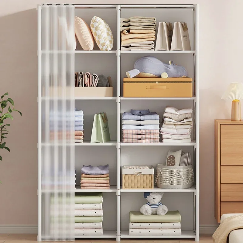 

Dustproof Wardrobe for Bedroom Simple Assembly Multipurpose Storage Rack Multi-Layer Home Storage Cabinet for Rental Rooms