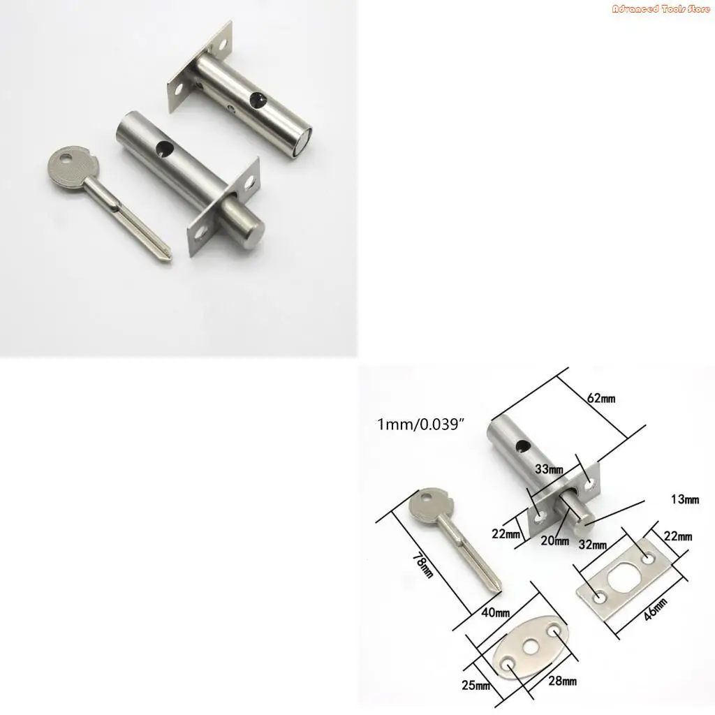 

Pipe Tube Well Invisible Double Fan Door Lock Cabinet Locker Iron Lock For Fireproof Door Escape Aisle Lock W91B