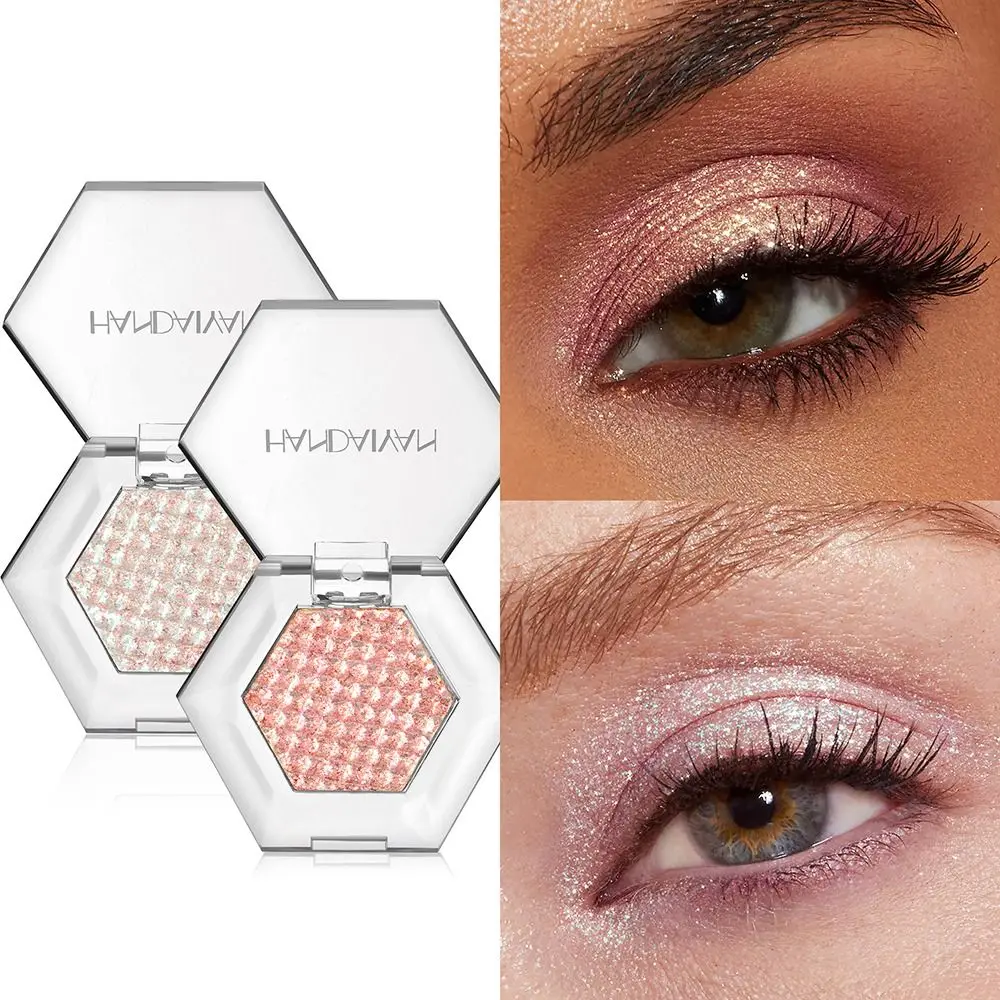 

Eye Shimmer Shining Eyeshadow Palette Highlighter Brighten Glitter Eyeshadow Long-Lasting Easy To Color Powder Eye Shadow Plate