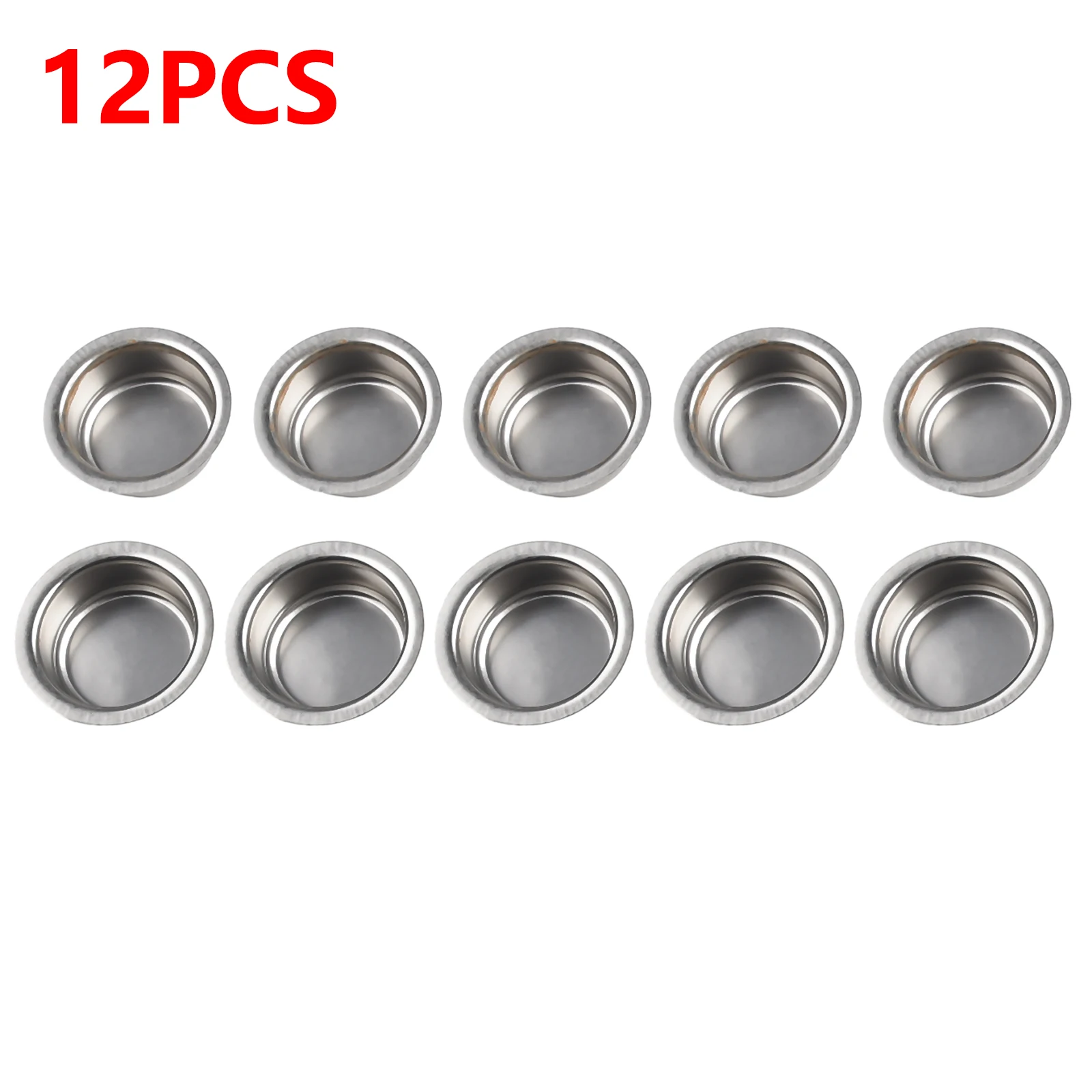 Retro Colors Metal Candle Cups, Set of 12, Dome Edge for Safer Operation, Prevent Wax Dripping, Enhance Home Decor