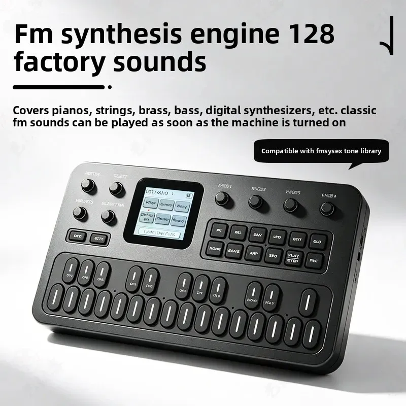 M VAVE FM1 Portable FM Synthesizer 3 Channel MIDI 6 Effects 32 Algorithm 27 Keys 128 Presets Music Production Beat Maker DJ Gift