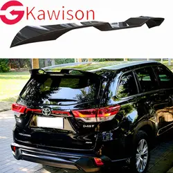 FOR Toyota Highlander Roof Spoiler Wing CAR Trunk ABS Material Tail Fin Glossy Black White Accessories Refit 3D Style 2015 -2019