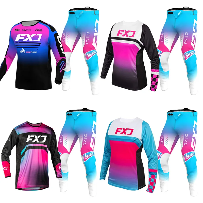 2026 Pink Motocross Gear Set Enduro Jersey Pant Racing Child Boy Girl Off-Road MX Woman Adult Name Number Design