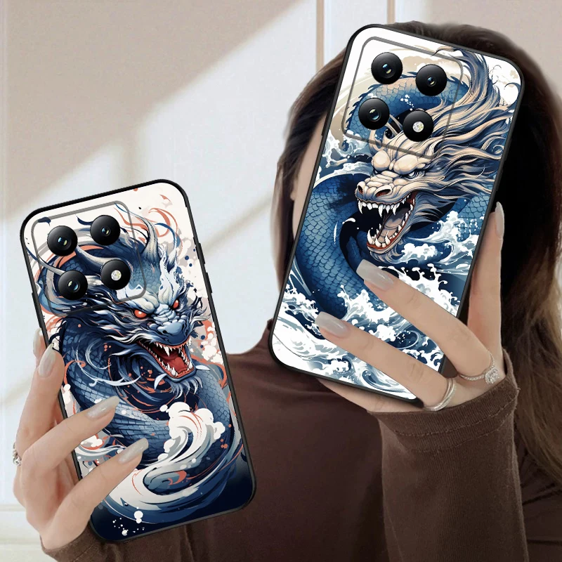 

Sea White Dragon For Xiaomi 11T 11 Ultra 12 12T Pro 14 15 13 Lite Mi Poco M4 5 M7 5G X4 X5 M6 C75 Pro X6 4G soft phone case