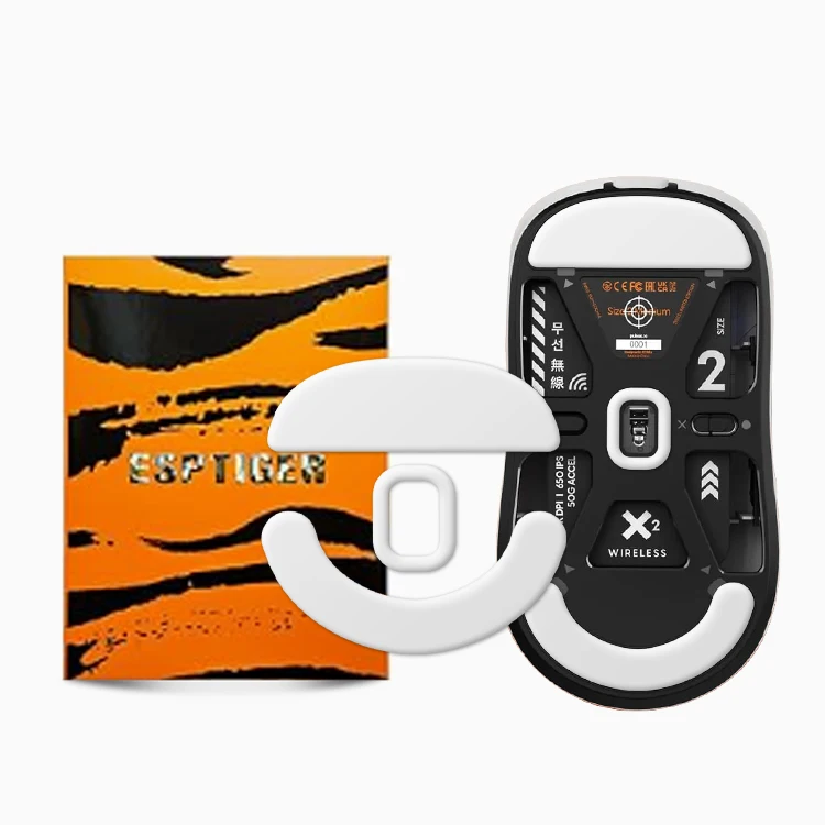 

1Pack Original Esports Tiger Gaming ICE V2 Mouse Feet Mouse Skates for PULSAR X2 Wireless / X2 Mini Wireless Mouse