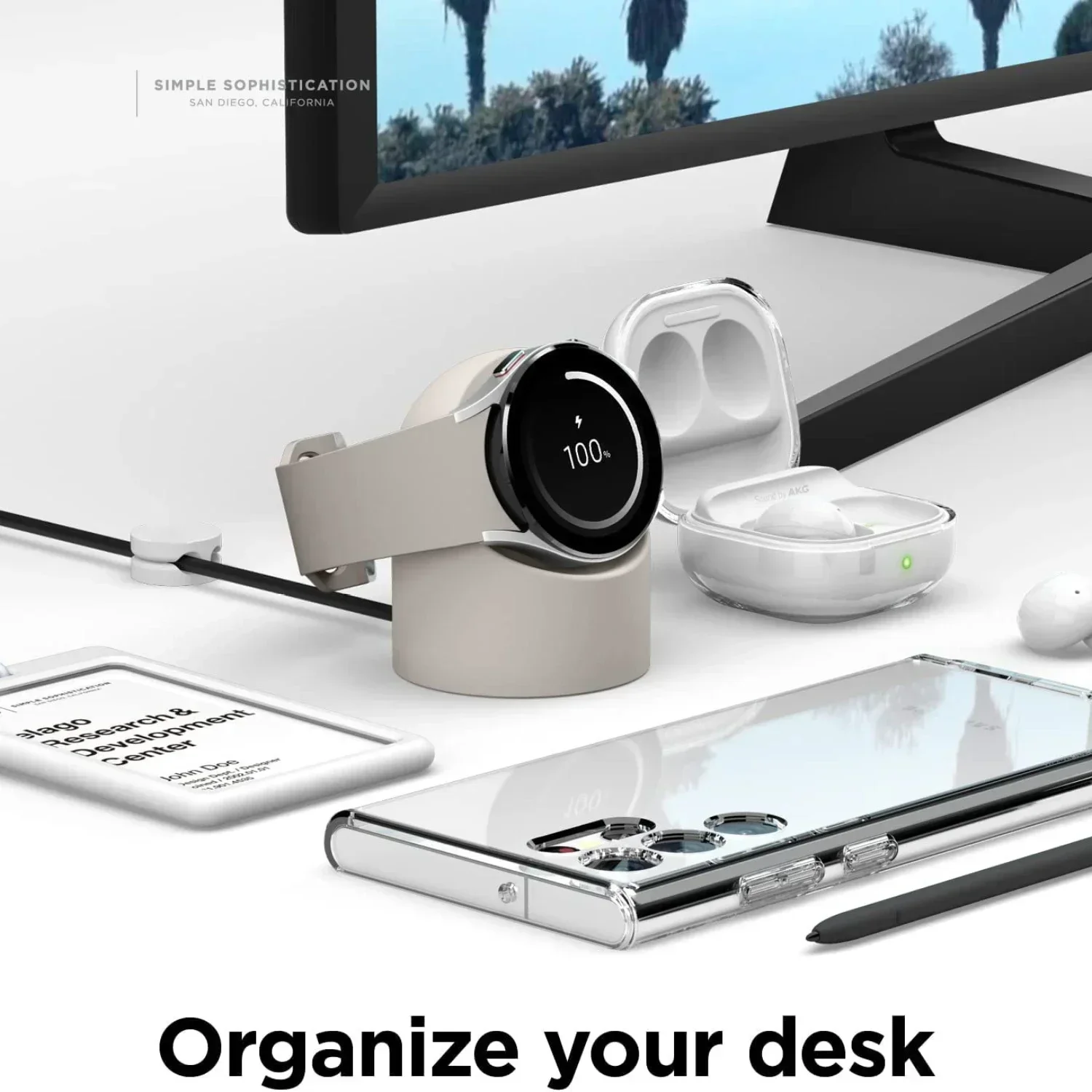 Compatible With Samsung Galaxy Watch 7 6 5 4 3 Charger Stand 40 44 46mm Galaxy Watch 5Pro Charger Silicone Stand Charging Base