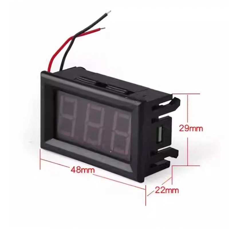 0.56-Inch LED Digital Voltmeter AC 70-500V Voltage Meter 110V 220V 380V with Red Green Blue Display Two-Wire Voltage Measurement