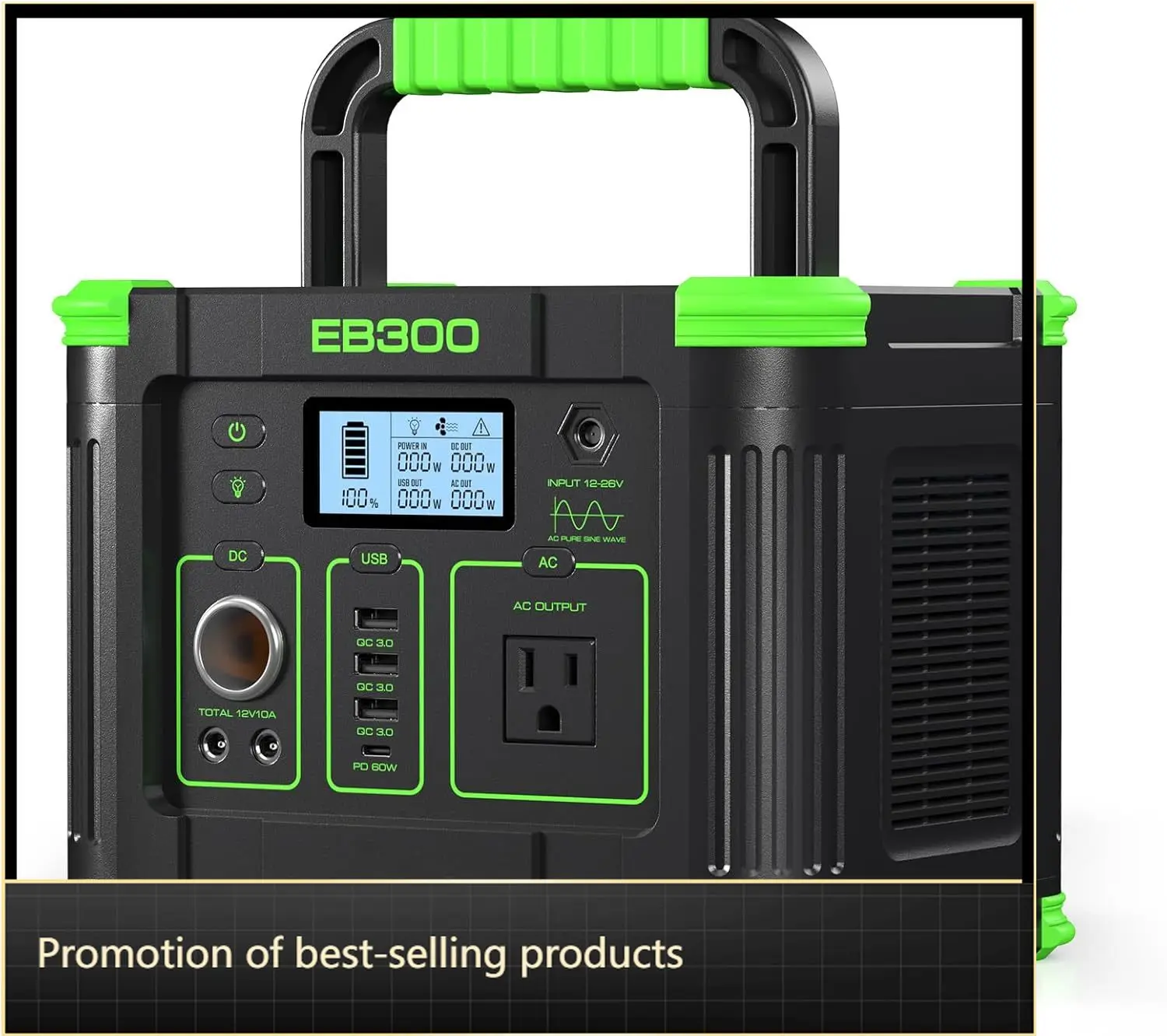 

Portable Solar Generator Power Station Lithium Battery Fast Charging Ac Outlets Outdoor Camping Rvs Home Use