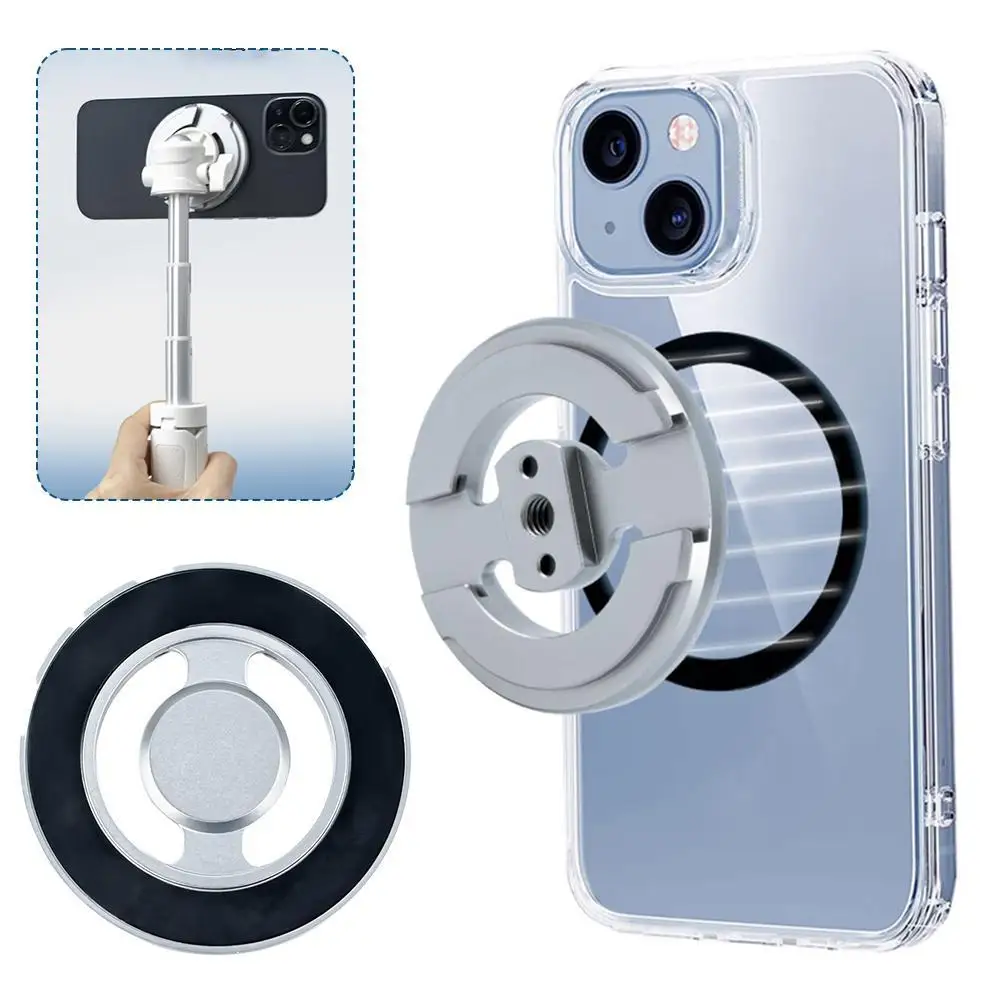 Magnetic Phone Tripod Mount Adapter With 1/4