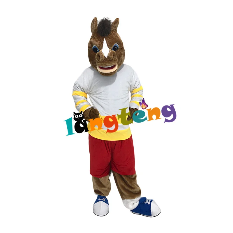 1261 Mustang  Horse Adult Mascot Costumes Cartoon Halloween Cosplay Fursuit