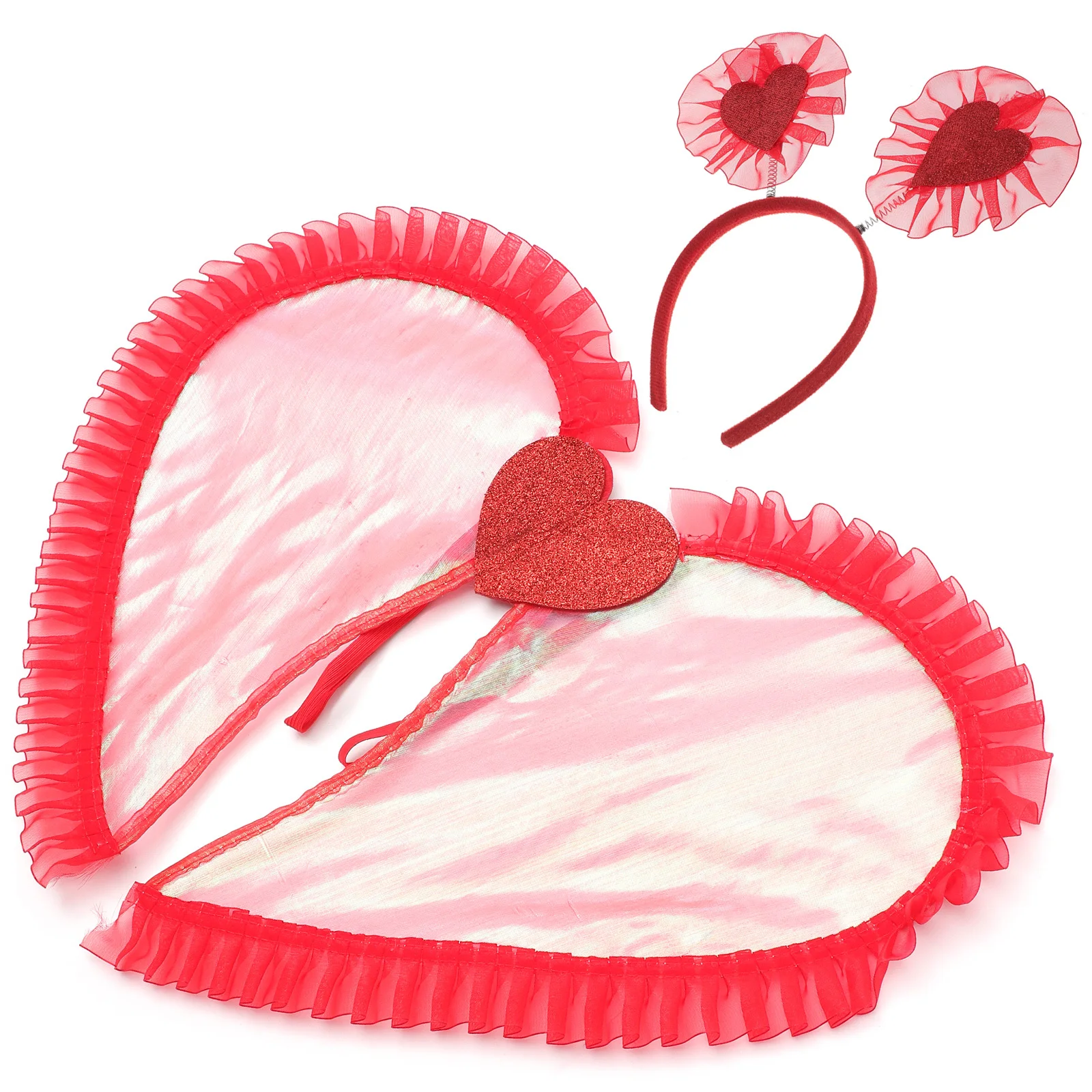 

1Set Heart Wings Set Lifelike Angel Wing Premium Comfortable Cosplay Accessory for Women Halloween Costume Party Carnival