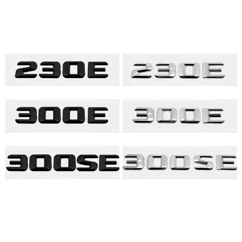 

3D ABS Car Styling Rear Letter Logo Emblem Sticker Nameplate Decals For Mercedes-Benz 230E 300E 300SE Accessories