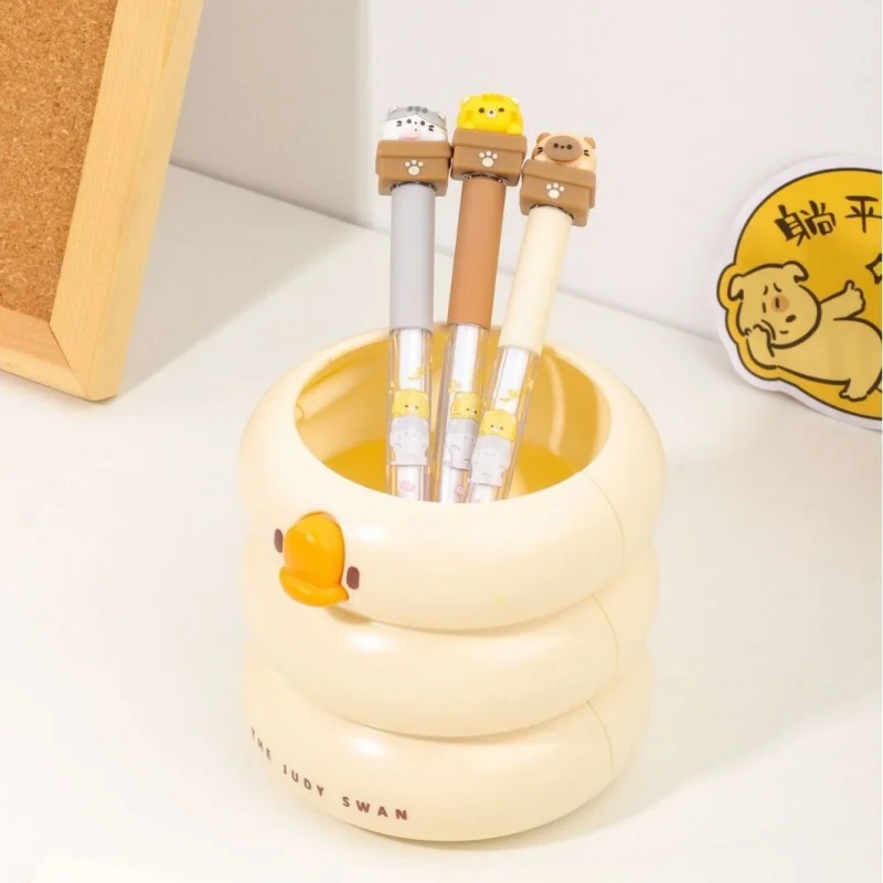 

12/36PCS KAWAII кошачья ротационная гелевая ручка мило 0,5 мм черные чернила нейтральные ручки рекламные школьные принадлежности офиса