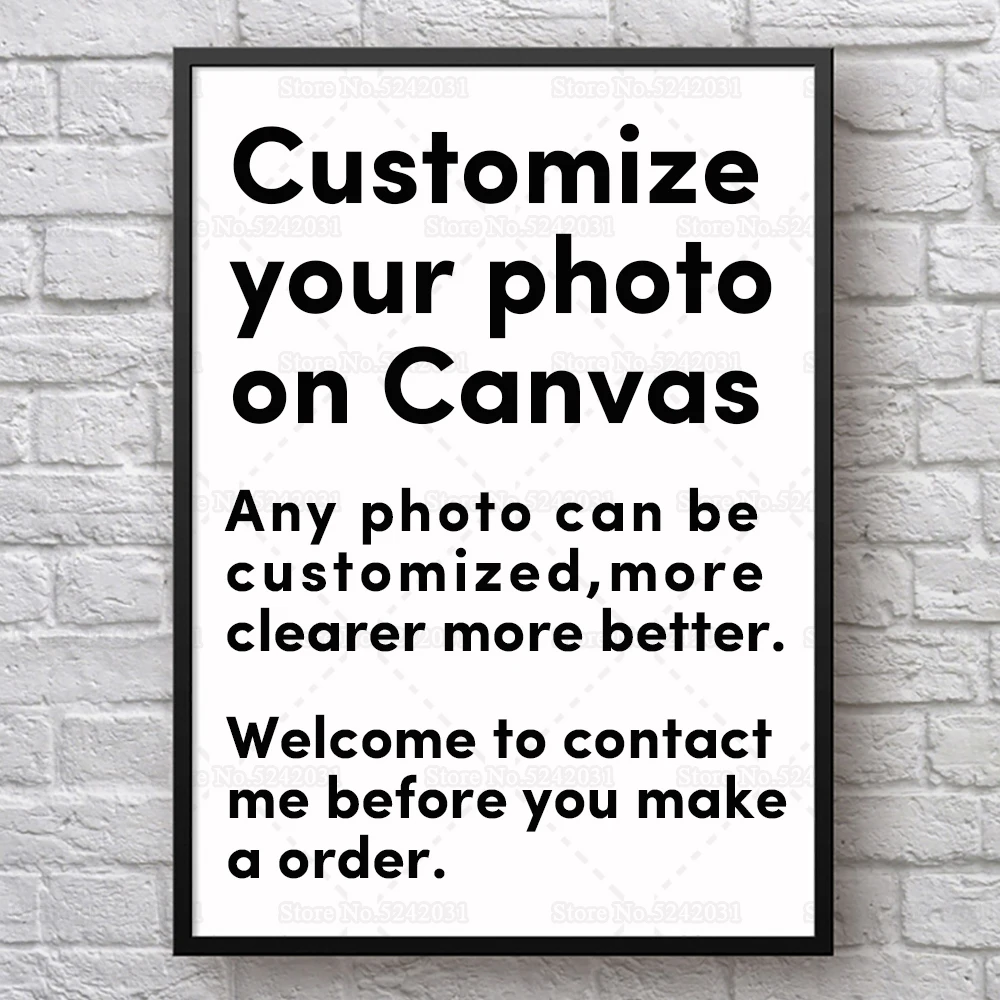 Custom Your Photo on Canvas Personalized Canvas Painting for You Even 1pc Is Also Can Be Customized Any Size Is Ok