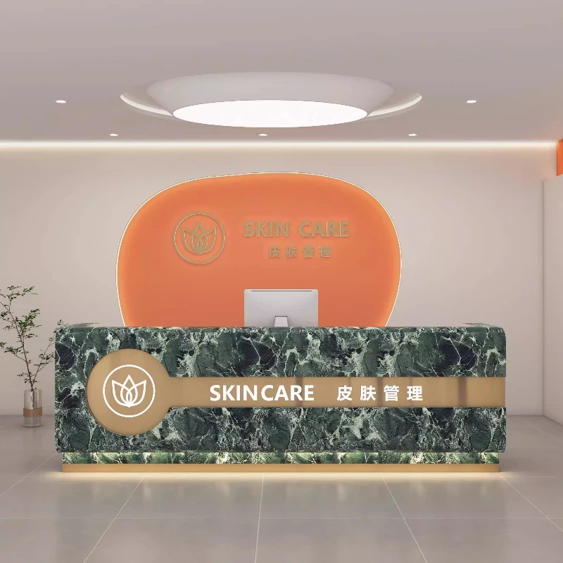 

Home Counter Receptionist Customer Front Desk Office Counter Industrial Look Reception Desk Server Beauty Salon Business Cashier