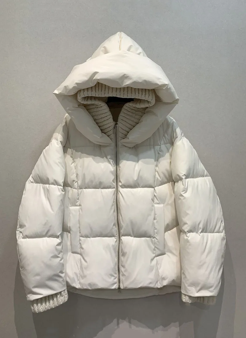 

Французские теплые однотонные мягкие парки в консервативном стиле, утолщенные универсальные японские винтажные верхняя одежда Moda, маленькие желтые тонкие изысканные пальто