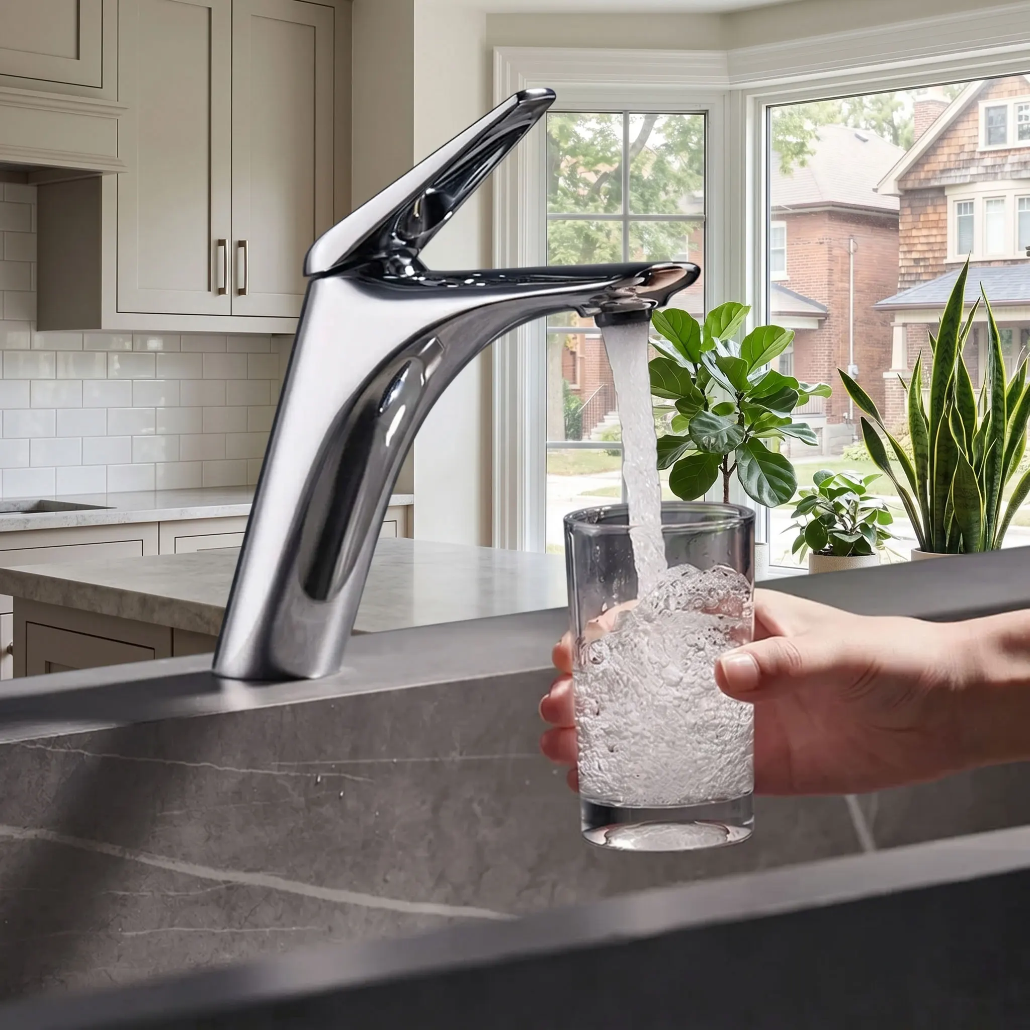 

Chrome Basin Faucets Gray Bathroom Faucet Single handle Basin Mixer Tap Bath Black Gray Chrome Faucet Brass Sink Water Crane