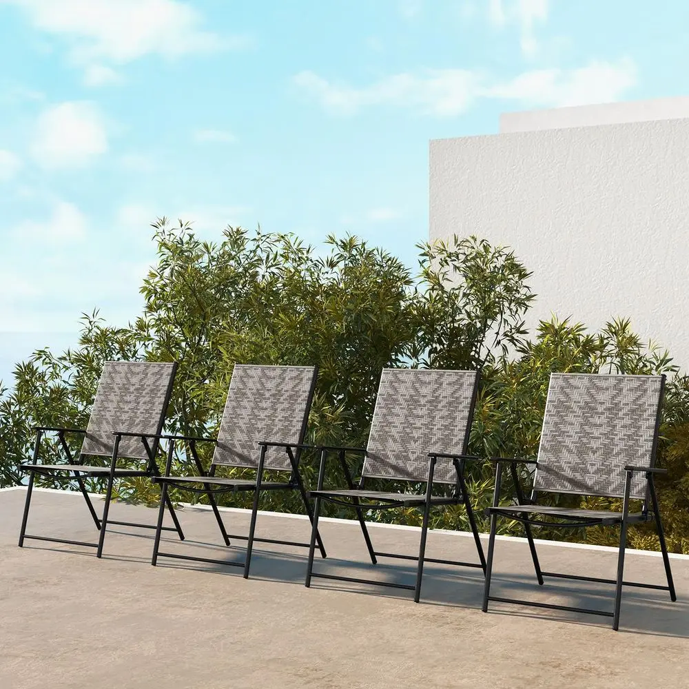 Set Of 4 Patio Fold…
