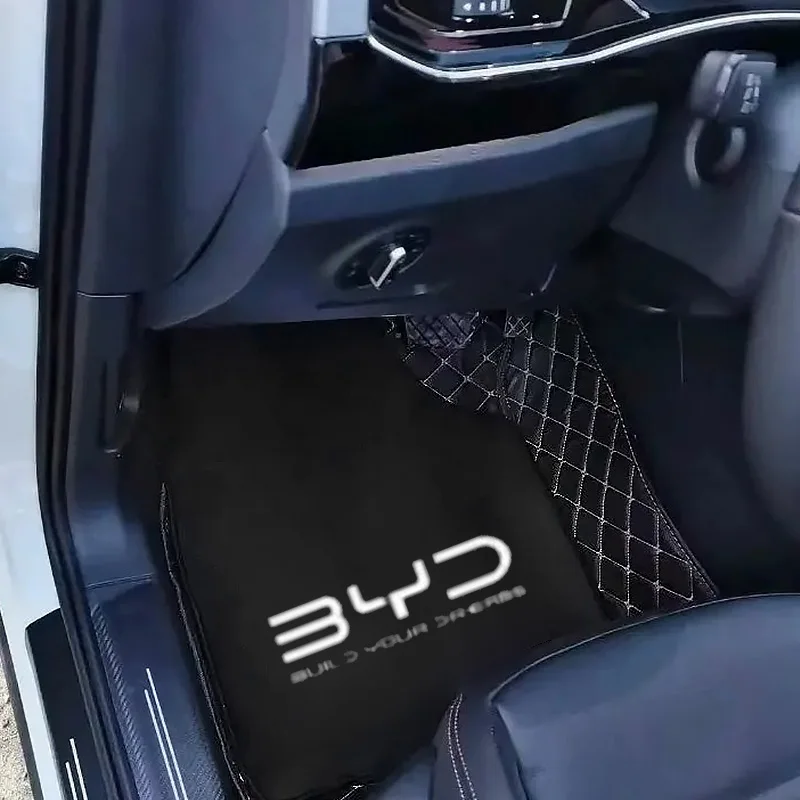 

2/4Pcs BYD Full Series Floor Mats-98% Waterproof PU Leather Anti-Slip Dustproof for Seal U Yuan Atto3 Seagull Han EV Dmi Dolphin