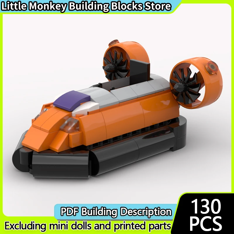 Popular Animated Series Model MOC Building Bricks Water Rescue Hovercraft Modular Technology Children Holiday Gifts Assemble Toy