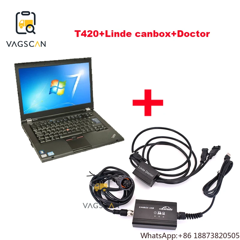 

T420 laptop with Diesel forklift truck diagnostic scanner for linde canbox linde doctor pathfinder software