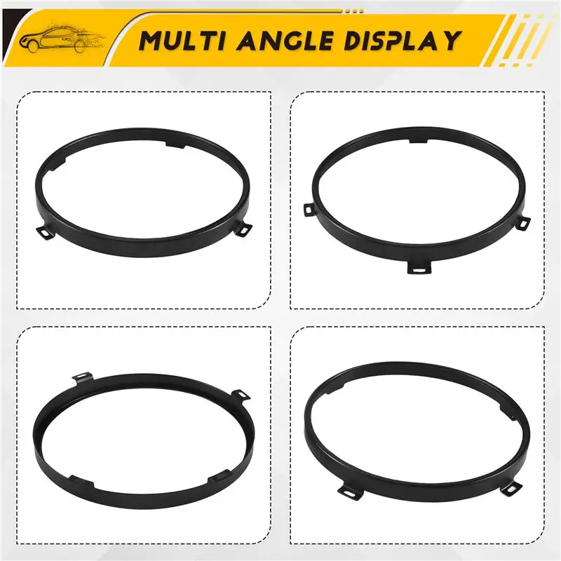 A13F-2Pcs ل جيب رانجلر Jk Tj 07-17 7 بوصة Led المصباح حلقة مستديرة تصاعد قوس لحاملي مصباح تصاعد المصباح #5