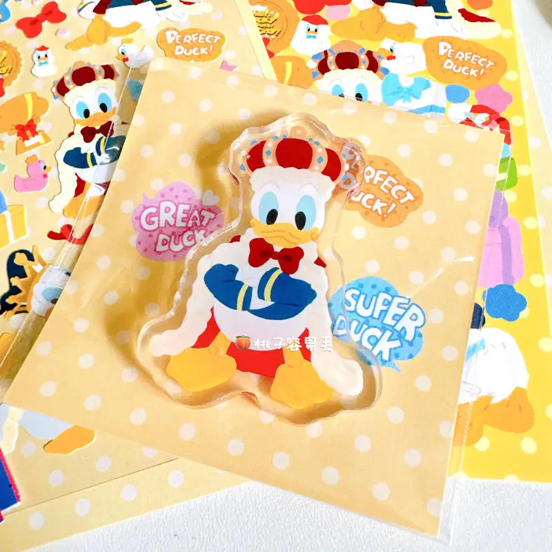 

Дисней мультфильм Дональд Дак акриловая наклейка на холодильник магнитная наклейка украшение синий Микки Маус пара брелок подарок для девочки