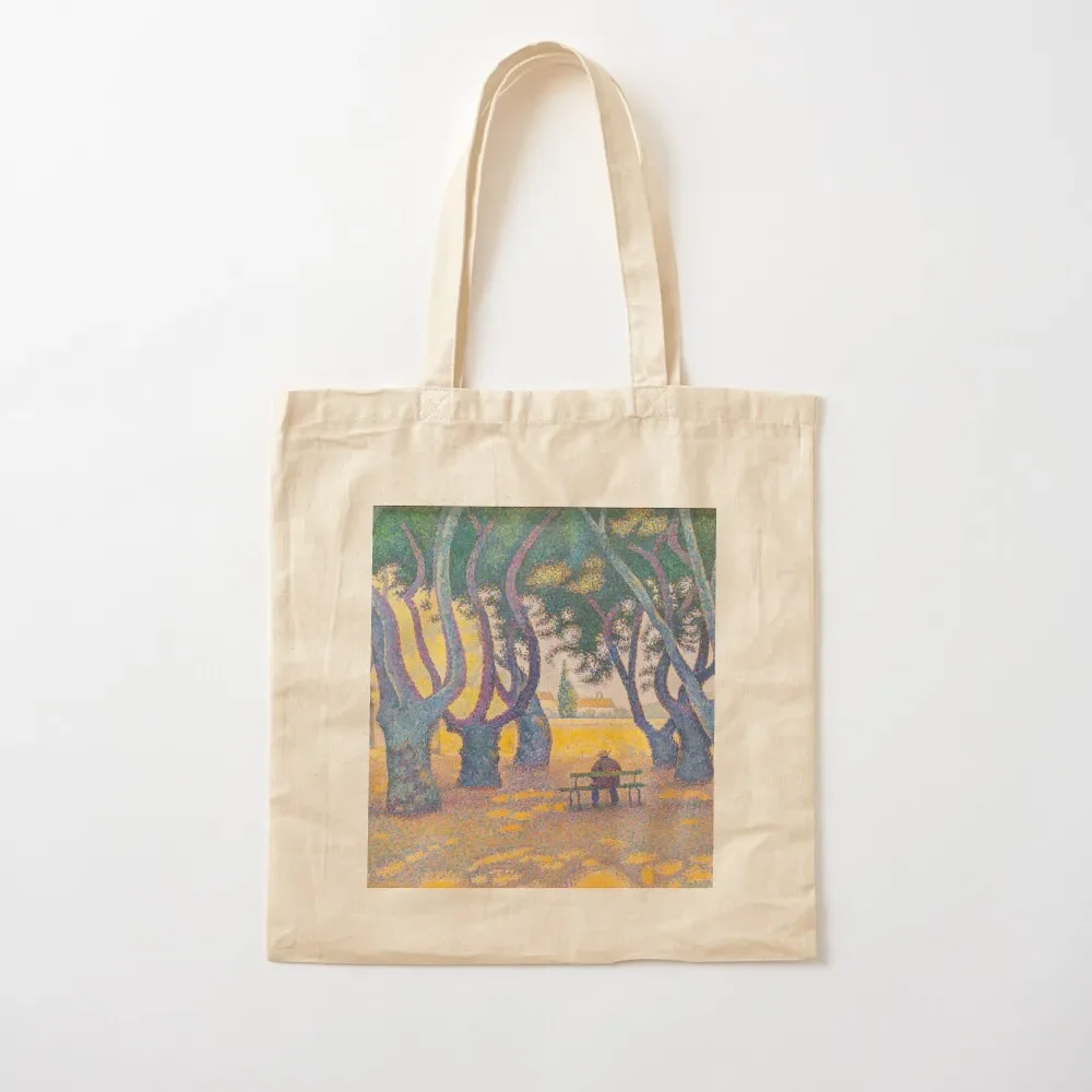 

Place des Lices (Paul Signac, 1893) Tote Bag personalized tote bag Shopping bags Eco bag Women's