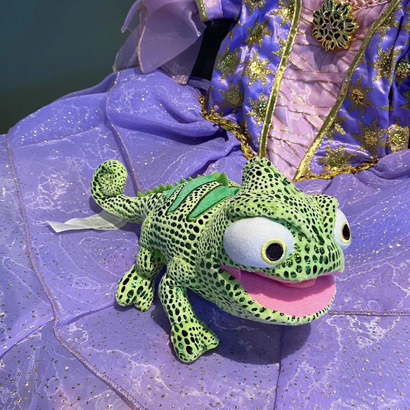 30cm DISNEY Tangled Rapunzel Pascal the Chameleon Stuffed Plush Toys Shiny Pascal With Sequins Plush Doll Gifts for Kids Girls