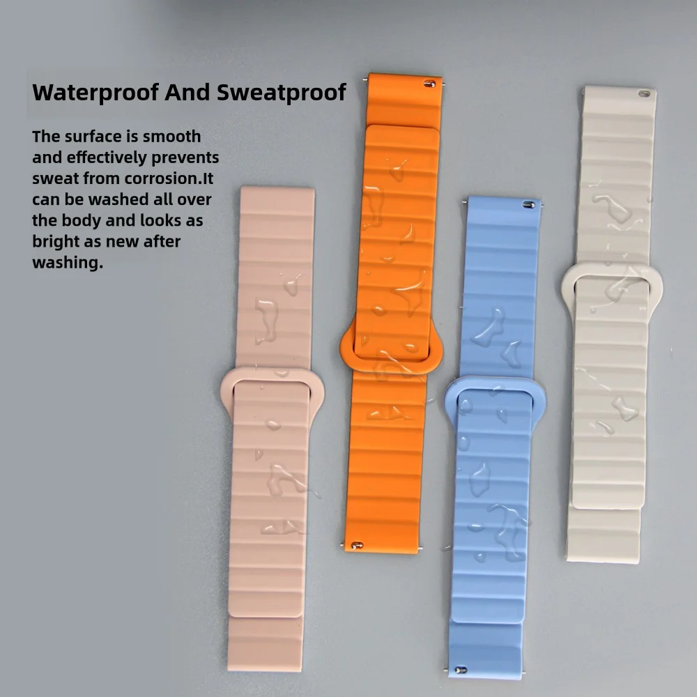 Для Fitbit Versa 2 Versa 3, магнитный ремешок для часов, быстросъемный мягкий силиконовый легкий модный дышащий спортивный ремешок для умных часов