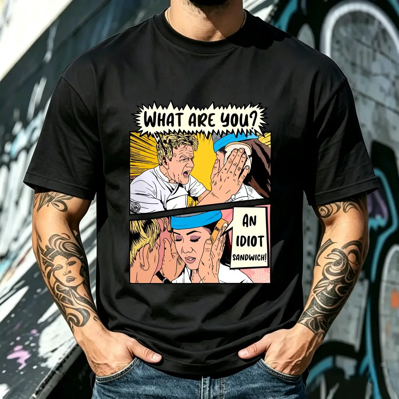 washed T Shirt Idiot Sandwich vintage Washed fashion Soft Casual designer clothes Comfortable Slightly homme Stylish Stretched