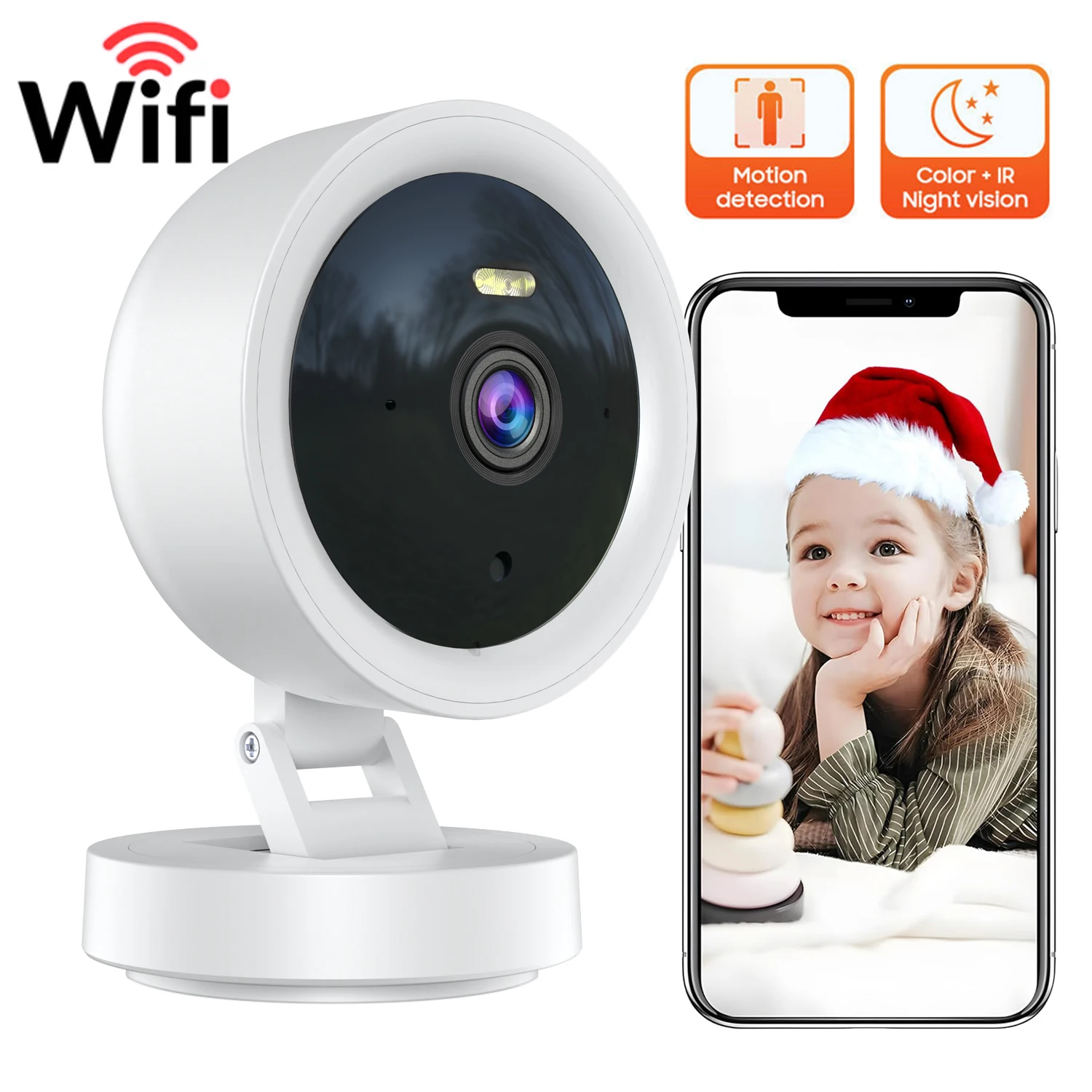 Magnetische Full HD draadloze bewakingscamera - Full Color nachtzicht, bidirectionele stem, bewegingsdetectie |   Zeer geschikt voor