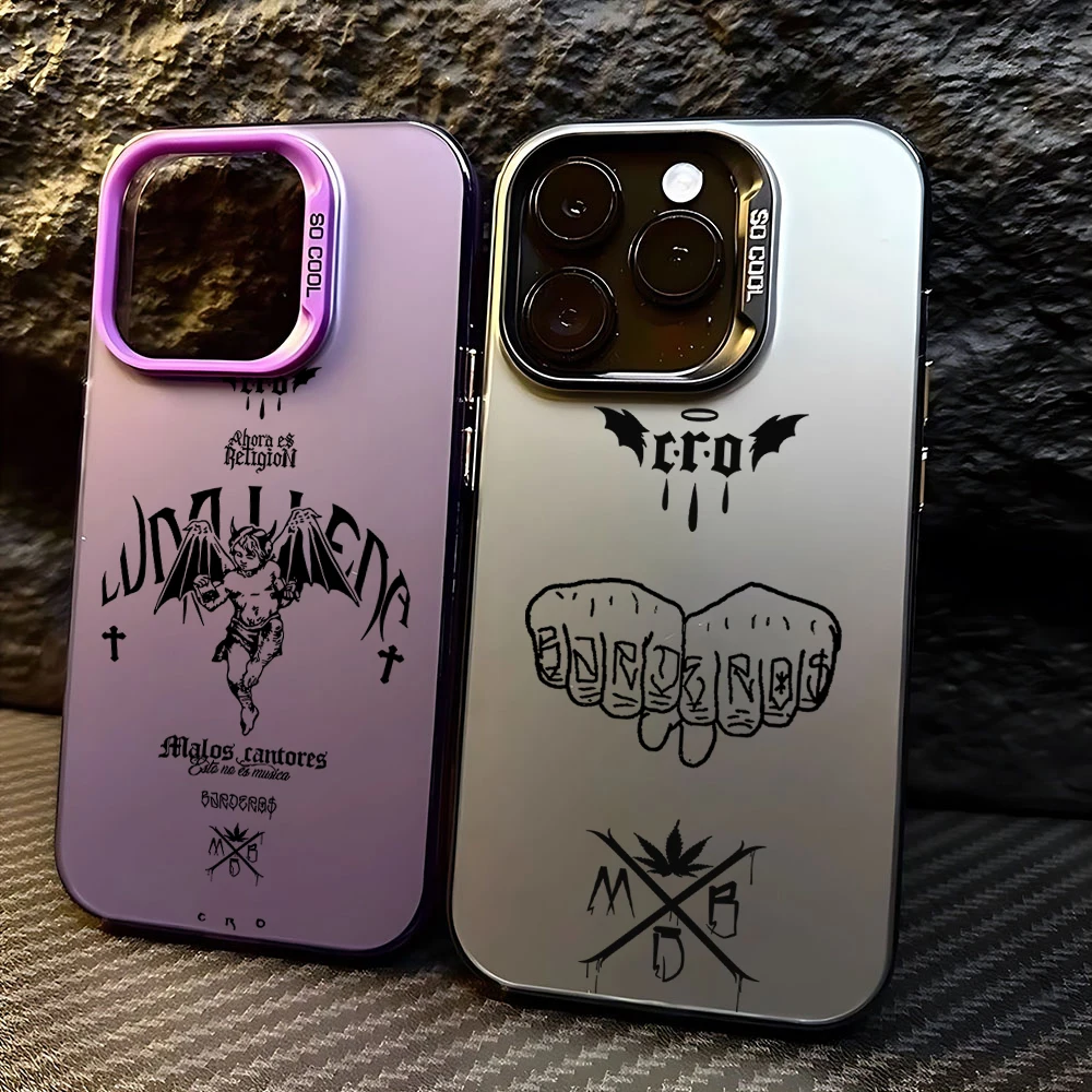 B-BarDerOs C-CRO Logo Phone Case For iPhone 16e 16 15 14 13 12 11 mini Pro Max X XR XSMAX 8 7 Plus Anti Fall Matte Back Cover
