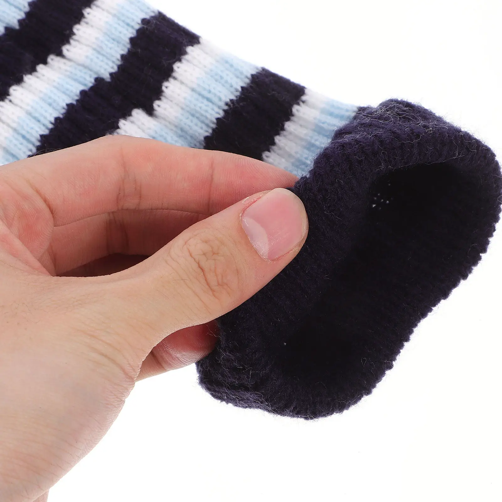 

Набор из 3 чехлов для головок клюшек для гольфа: вязаные чехлы из трикотажной ткани светло-голубого цвета для драйверов и гибридов