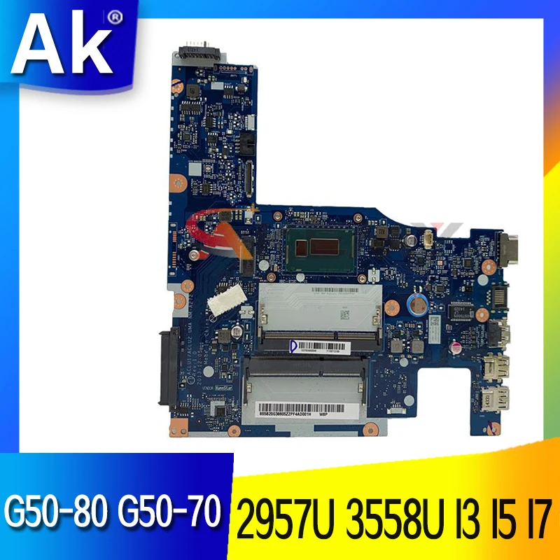 

For LENOVO Ideapad G50-80 Mainboard ACLU3/ACLU4 NM-A362 5B20H54321 SR1EN I3-4030U DDR3 Laptop Motherboard Tested OK