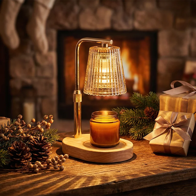 50WCandle Warmer Lamp with Timer Dimmable Candle Lamp Warmer Glass Candle Warmer Adjustable Candle Light Cozy Bedroom Home Decor