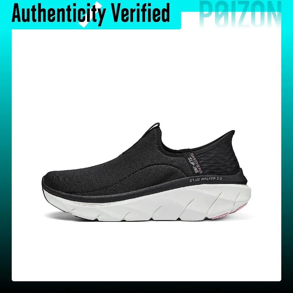 skechers-hands-free-slip-ins-fabric-cushioning-rebound-low-top-casual-shoes-women's-black-pink-150099-bkpk