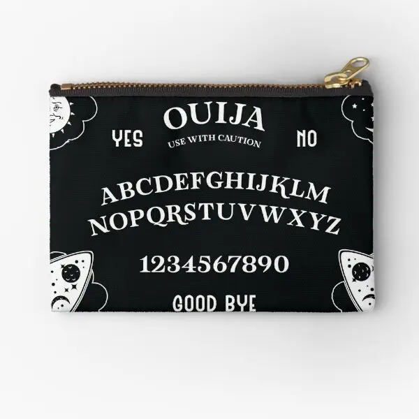 Ouija Board  Zipper Pouches Pure Bag Socks Pocket Money Storage Cosmetic Small Men Panties Wallet Coin Underwear Key Women